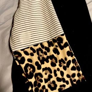 Long Sleeve Leopard Stripe T
